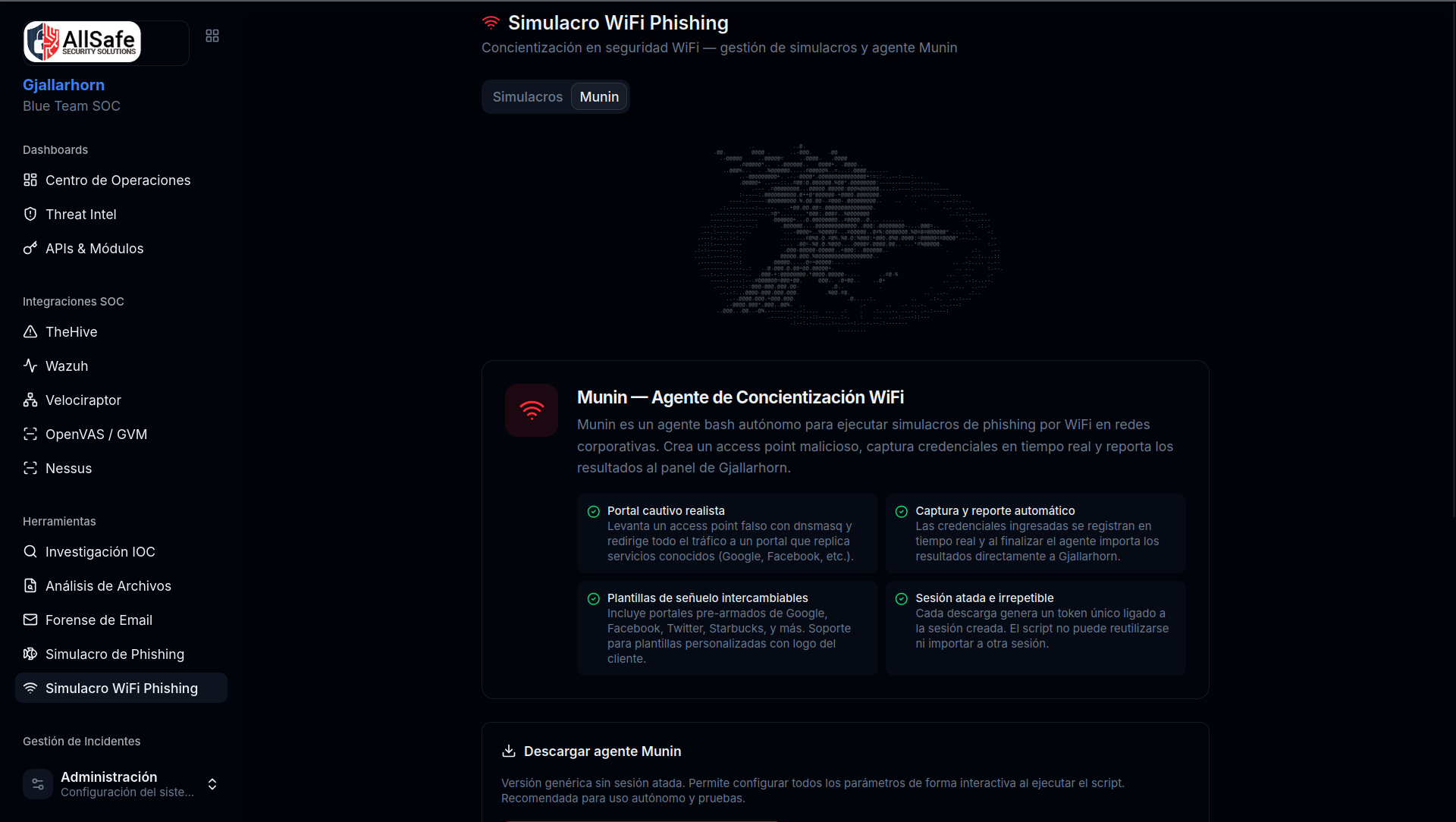 Gjallarhorn Agente Munin WiFi
