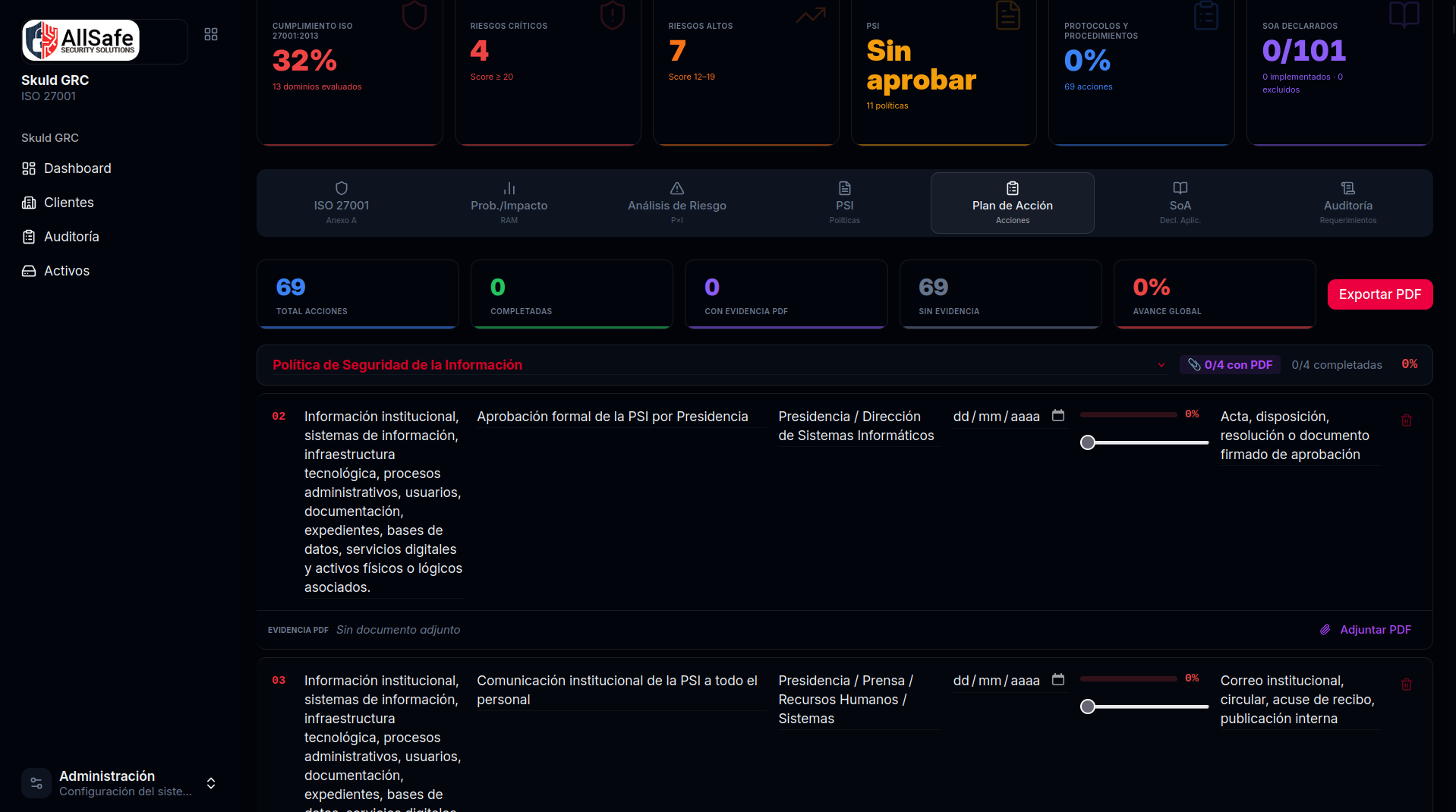 Skuld GRC Protocolos y Procedimientos
